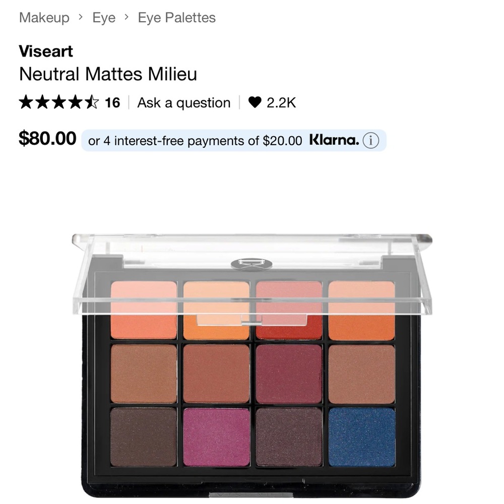 Viseart eyeshadow from Paris - Picture 1 of 5
